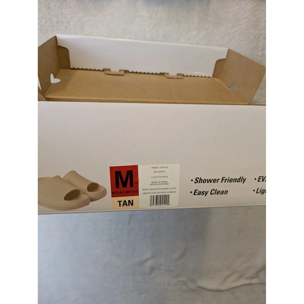 NEW 32 Degrees Cool Cushion Slides‎ Women's 7.5-8.5 Tan